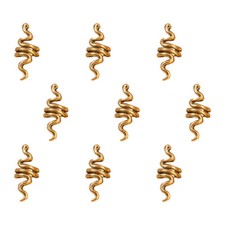 9pcs Snake Shape Dreadlocks Ring Hair Beard Beads Dreadlocks Cuff Hair Accessory