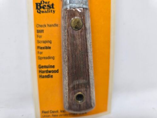 Vintage Red Devil Putty Knives Scraper Wood Handle Brass Pins USA P1 - 1 1/4”S - Picture 3 of 5