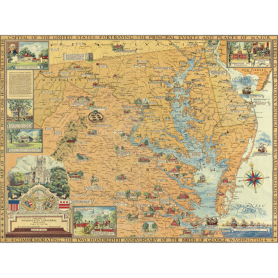 Clegg 1932 Bildkarte USA Washington Veranstaltungen Leinwand Kunstdruck Poster