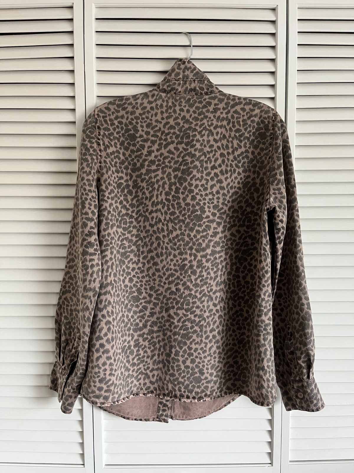 Monrow Mini Leopard Basic Shirt brown women’s med… - image 12