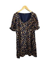 Madewell dress women 8 Puff sleeve floral button front