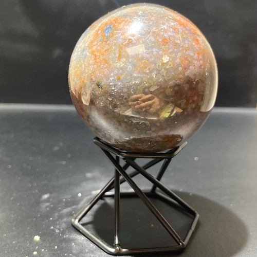 333G Diaspro marino naturale sfera di cristallo sfera di quarzo lucido campione minerale - Foto 12 di 16