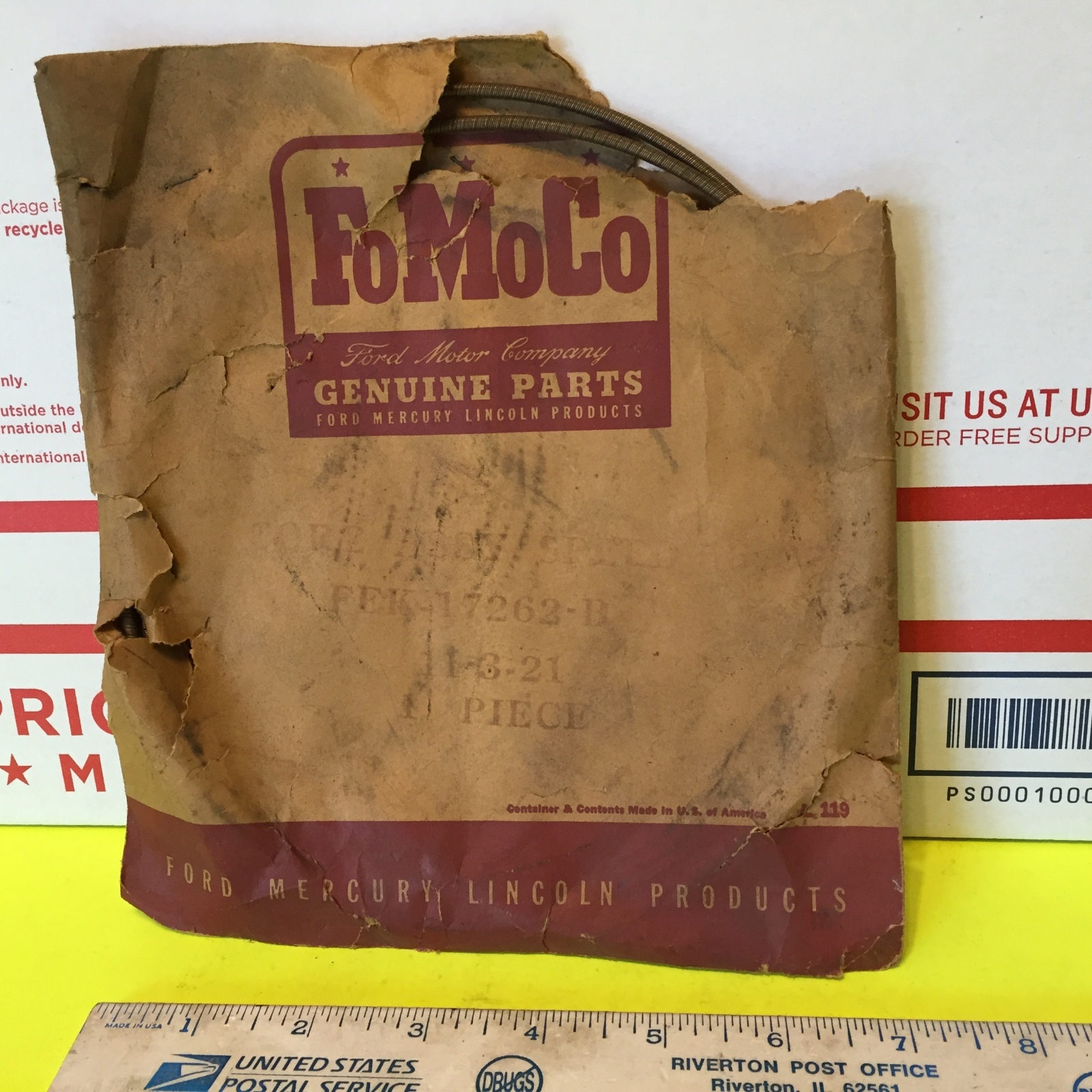 Ford, Speedometer cable; new old stock, PN FEK-17262-B, 56 in. Item ...