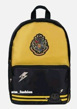 Harry Potter Hufflepuff BACKPACK Rucksack Shoulder Bag School College Boys Girl