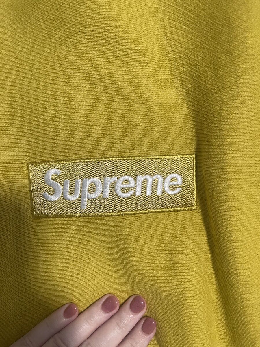 2018 FW18 SUPREME BOX LOGO CREWNECK SWEATSHIRT MUSTARD | eBay 2018 FW18 SUPREME BOX LOGO CREWNECK SWEATSHIRT MUSTARD | eBay