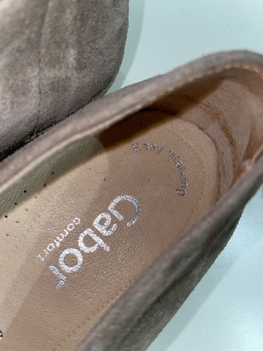 GABOR Wallaby Women’s Genuine Suede Taupe Espadrille Flats size 5.5 UK/8 US - Picture 10 of 11