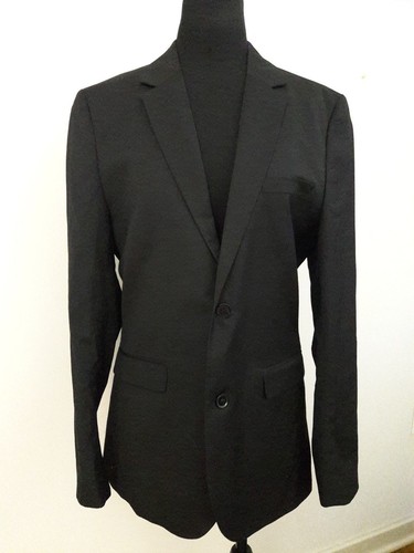 H\u0026M moderno Smoking Nero Blazer Due Bottoni Piena Foderato Giacca Da Uomo  Sz 40R | eBay