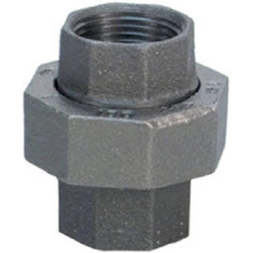 Anvil 8700162905, Malleable Iron Pipe Fitting, Union, 3/8" NPT Female, Black