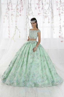 Tiffany Quinceanera 56370 Aqua Mint 2 Piece Ball Gown Dress sz 10 SALE! Was  $558 | eBay