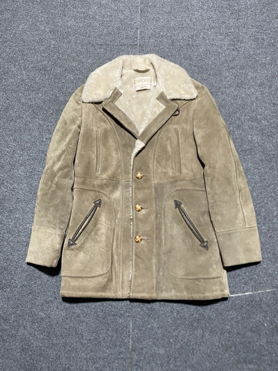 Vintage Schott Rancher Jacket Mens 38 Suede Leather Sherpa