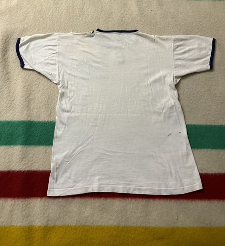 Vintage 50s 60s Champion Running Man Monmouth College Rowing Shirt Small S - Picture 2 of 11