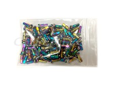 MTB Road BMX Bike 7075 Alloy Spoke Nipples 2.0mm 14G 1/2" 100 Pcs Oil Slick