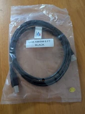 New High Speed USB Cable AM/BM Black 6 ft Printer Cable