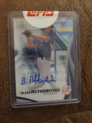 Blake Rutherford Signing 2017 BOWMAN PLATINUM TOP PROSPECTS BLAKE RUTHERFORD AUTOGRAPH NATIONALS ...
