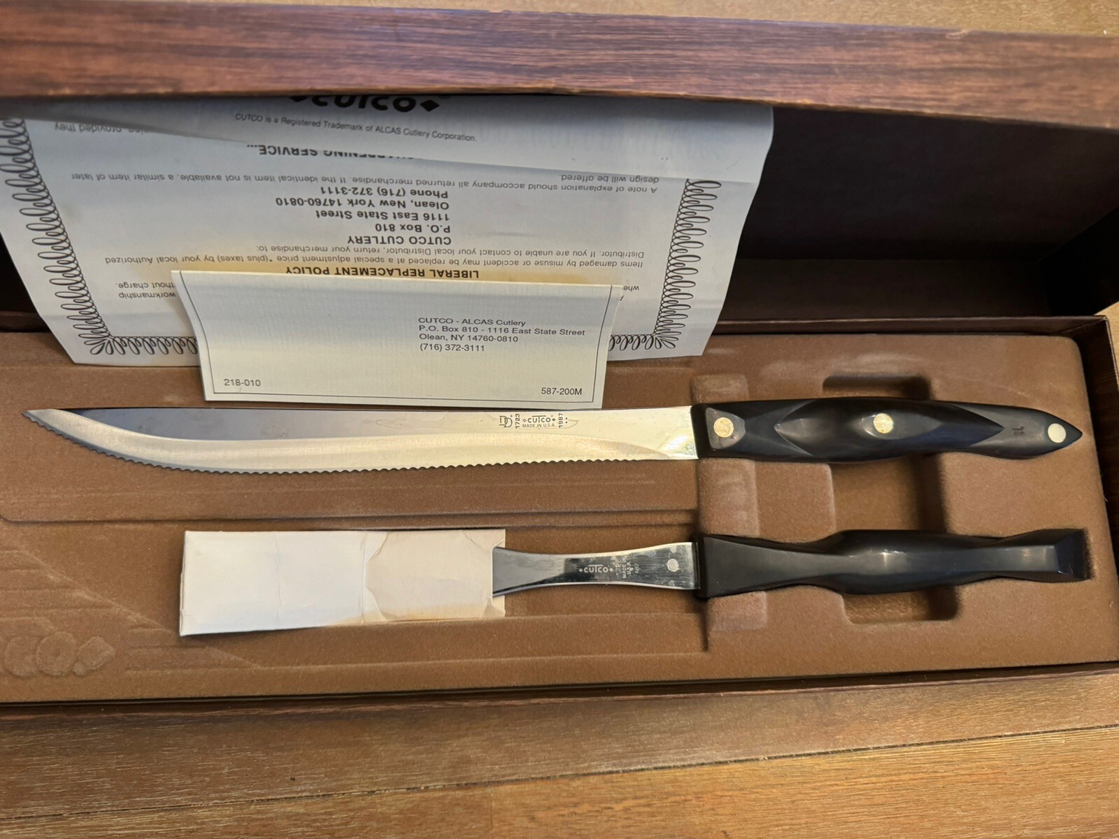 Vintage Cutco Carving Knife Set With Box eBay