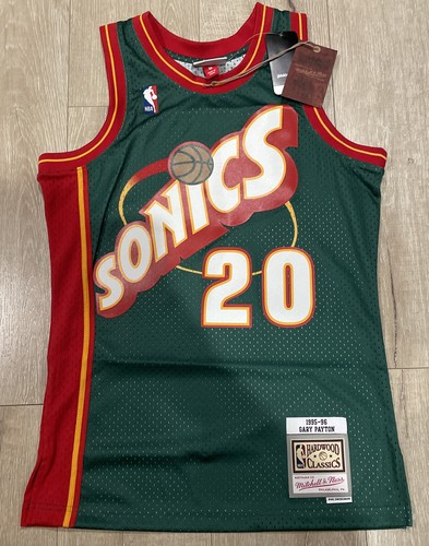 100% Authentic Gary Payton Mitchell Ness 95 96 Sonics Swingman Jersey Sz Small - Picture 3 of 12