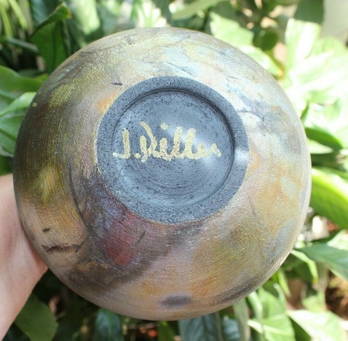 Artist “Jeremy Diller” SIGNED RAKU Pueblo Jar modern art pottery New with tags - Picture 8 of 8