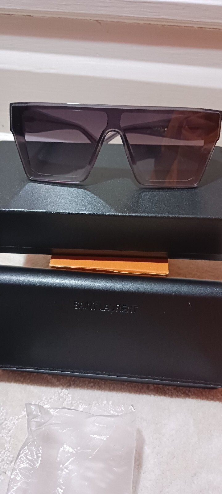 YSL Yves Saint Laurent GRIGIO Occhiali da sole quadrati donna