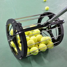 Tennis Ball Pick Up Hopper Automatic Balls Receiver with Handle Pick Up 55 Balls