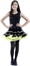 Multi Layered Tutu Skirt Adult Tulle Petticoat, Black/Yellow, Child