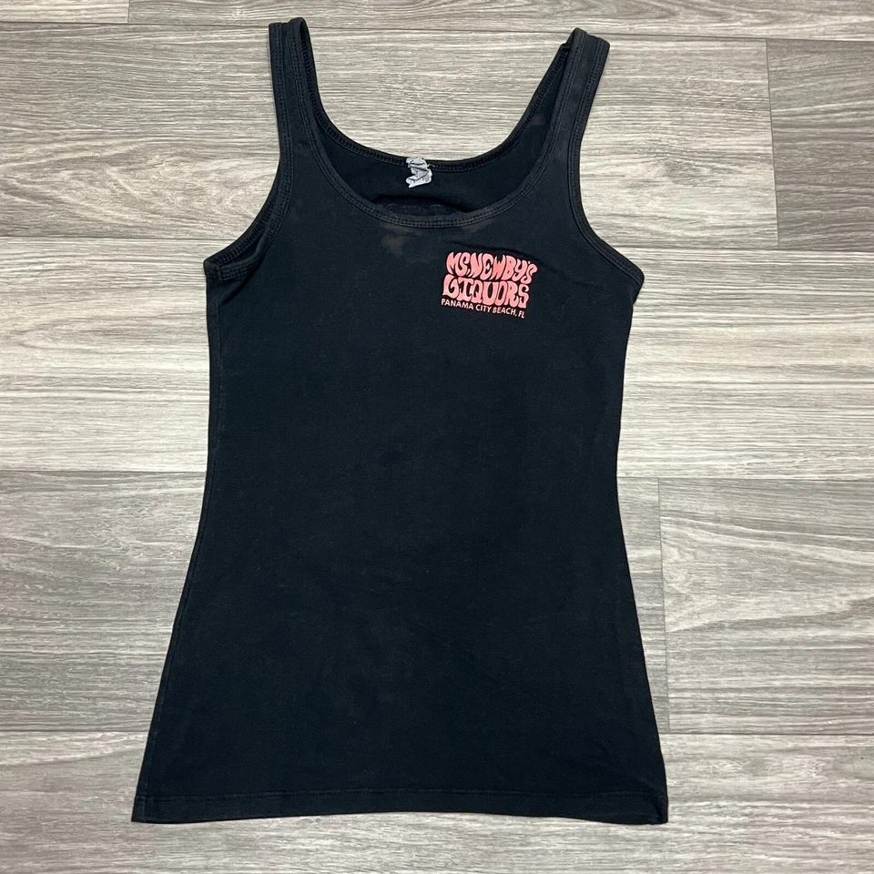 Camiseta sin mangas Licor Cerveza Motociclista Mujer Pequeña Negra Desteñida Babydoll Tatuaje Y2K Punk Gótico Foto 3 de 4
