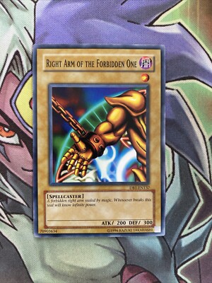 DB1-DE137 Rechter Arm des Verbotenen Common Unlimited Edition NM Yugioh Karte