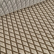 Karo - Brokat Jacquardstoff mit Metallgarn - Creme/Gold - Meterware 