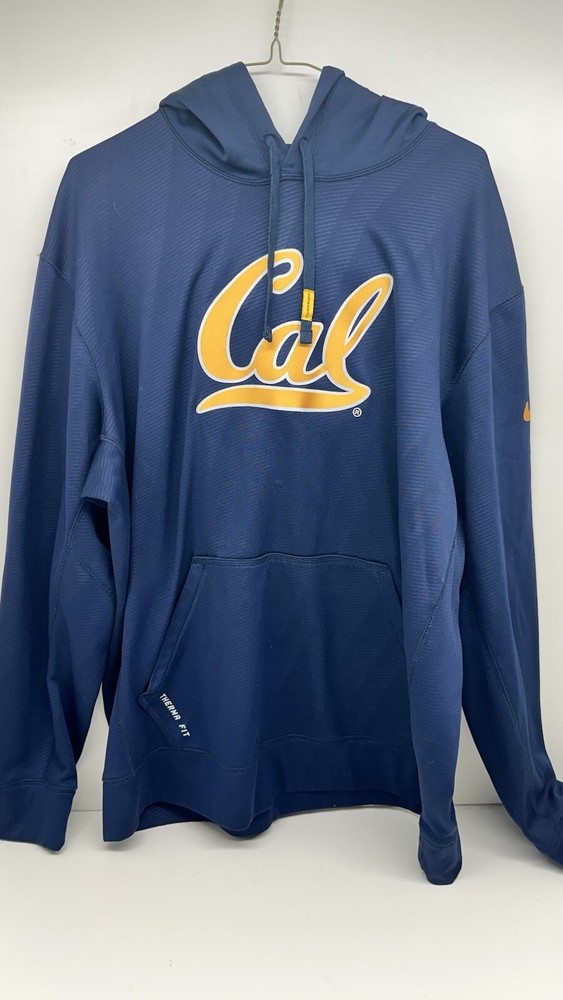 Nike Therma-Max Cal Bears Blue Pullover Hoodie for Men Size XL