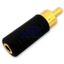 Female 3.5mm 1/8" Jack to Male RCA Phono Connector Converter Audio Adapter
