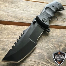9" IKONIC G10 Tracker Spring Open Assisted Folding Pocket Knife Tactical Combat