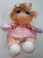 Miss Piggy Plush Jim Henson Muppet Babies Stuffed Doll Vtg 1985 Original Hasbro