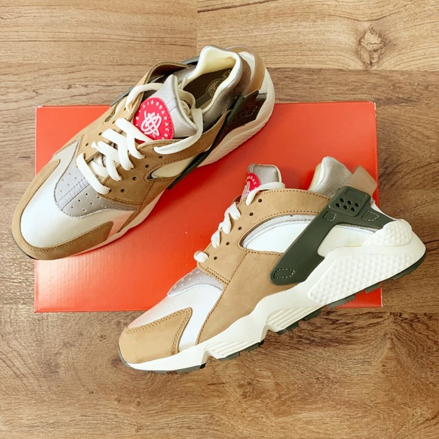 Size 9 - Nike Air Huarache LE x Stussy 2021 Desert Oak for sale online | eBay
