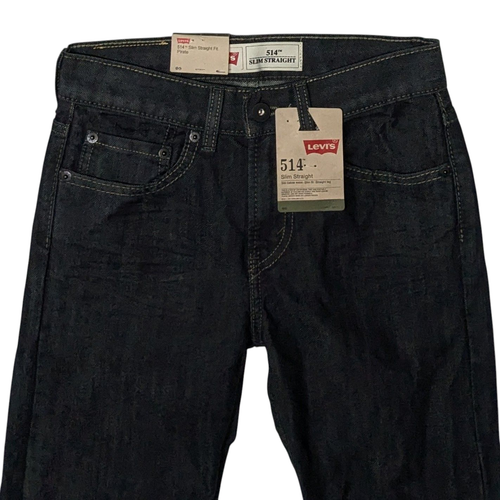 Levi’s 514 Slim Fit Straight Leg Jeans Boys 12 (25x26.5) Dark Blue Denim NWT $42 - Picture 8 of 11