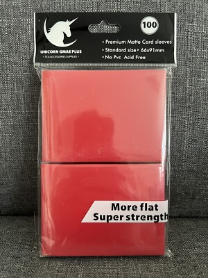 100 Premium Card Sleeves, Red, Matte Card Sleeves, Standard TCG Sleeves | eBay 100 Premium Card Sleeves, Red, Matte Card Sleeves, Standard TCG Sleeves | eBay