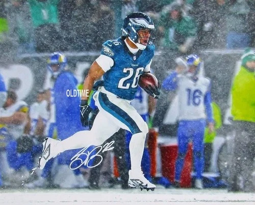 Saquon Barkley Philadelphia Eagles "Snow Rush" Autograph Signed Reprint 8x10