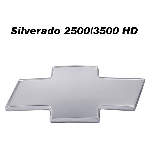 Frt Billet Bowtie Grille Emblem Smooth 07-10 Chevy Silverado 2500 HD 3500 Polish - Afbeelding 1 van 6