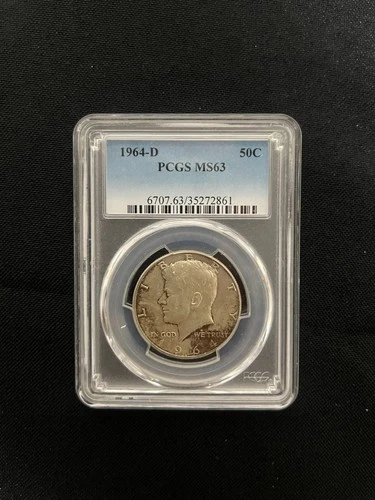 PCGS MS63 1964D Kennedy Half Dollar #2861