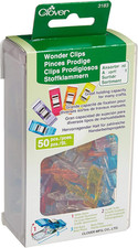 Clover Wonder Clips 1 Pack Multipurpose Fabric Holding Clips Varied Colors