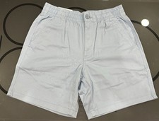 Member's Mark Men's Light Blue Cotton Pull-On Shorts Button Pockets Flat Front 5