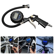 Digital Tire Air Inflator Pressure Gauge 0200 Psi W Lcd Display 14 Npt Car