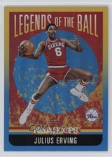 2020-21 Panini NBA Hoops Legends of the Ball Julius Erving #8 HOF 3g6