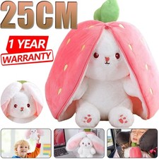 Versteck-Hase Plüschtier 25cm mit Karotten Stofftier Kuscheltier Geschenk