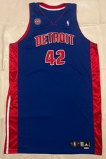 2007-08 DETROIT PISTONS TEAM ISSUED #42 THEO RATLIFF SIZE 56 +6 JERSEY ADIDAS 