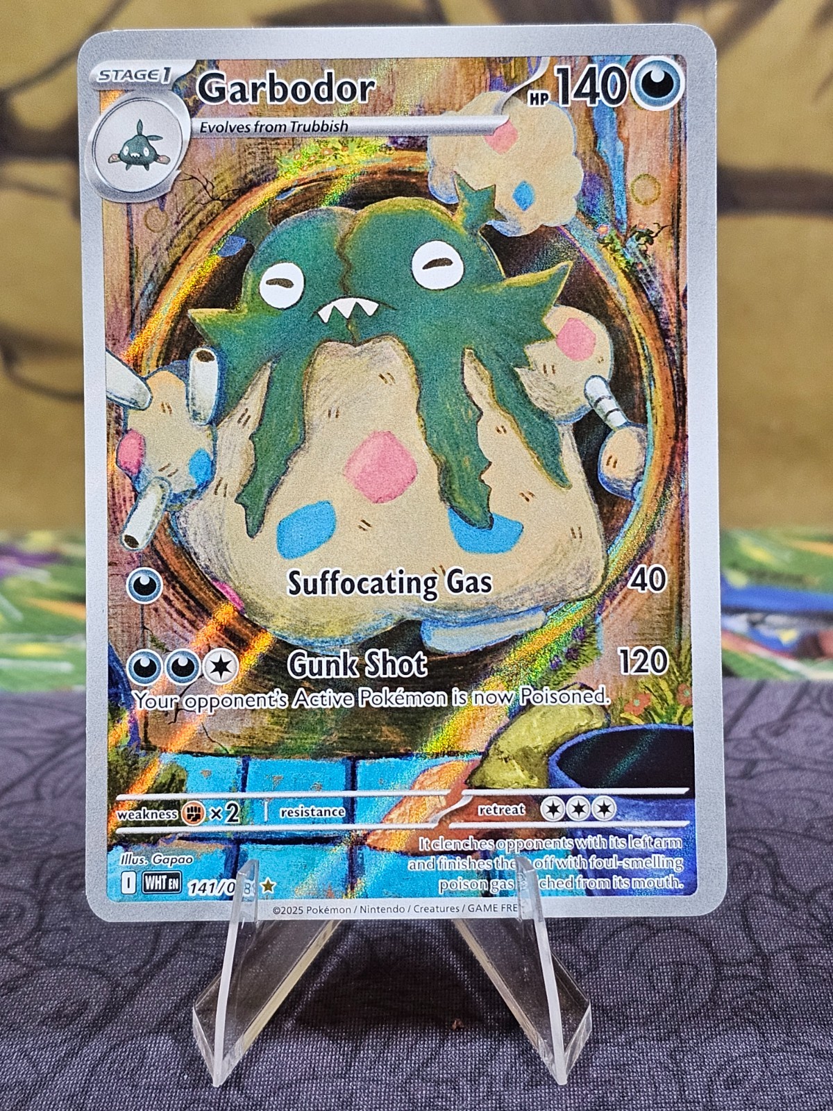 Garbodor 141/086 Sv: White Flare Holo Pokemon Illustration Rare NM-