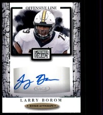 2021 SAGE HIT Autographs Black Larry Borom Auto #A59