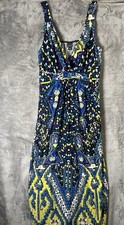 Covington Women's Long Dress Size 1X Sleeveless V-Neck Multicolored Summer
