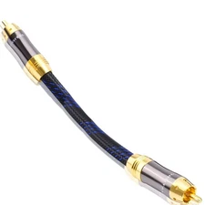Dual Shielded (OD 8.0mm) RCA Male to RCA Male subwoofer Cable RCA Jumpers Pat...