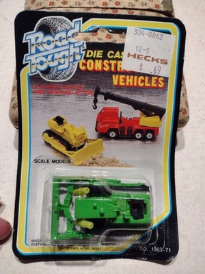 Vintage Yatming Road Tough Bulldozer Construction Vehicle Green Hong Kong