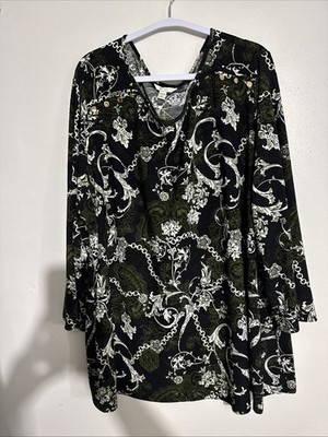CATO EST.1946 FLORAL MULTICOLOR BLOUSE PLUS SIZE 26/28W WOMEN'S  NEW!
