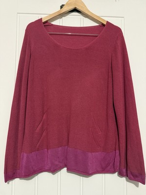 Per Una leichter superweicher enger Strickpullover rosa Größe 20